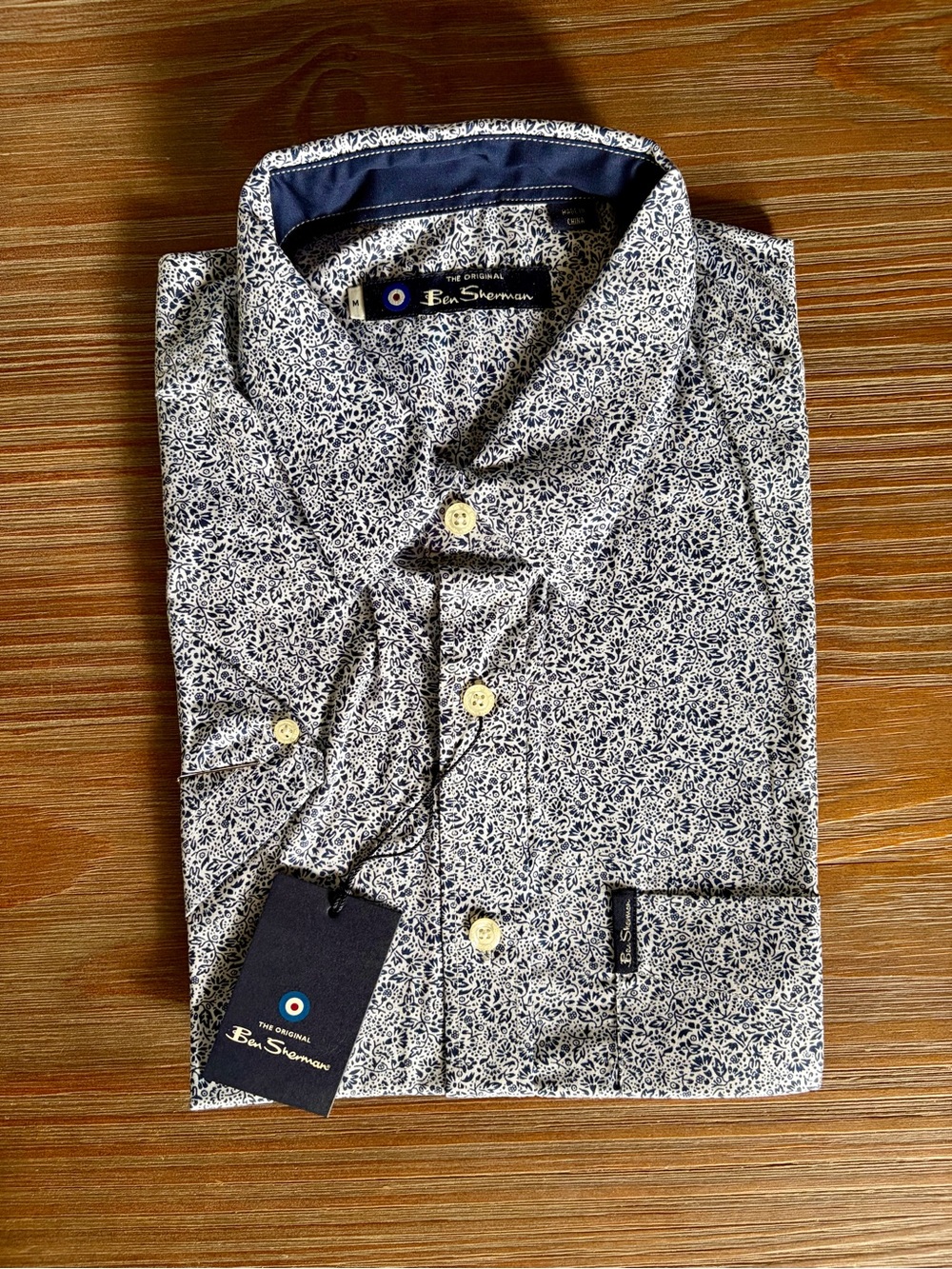 NWT Ben Sherman Short Sleeve Floral Print Shirt